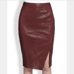 Elizabeth and James Mercy Leather Skirt Red (4)